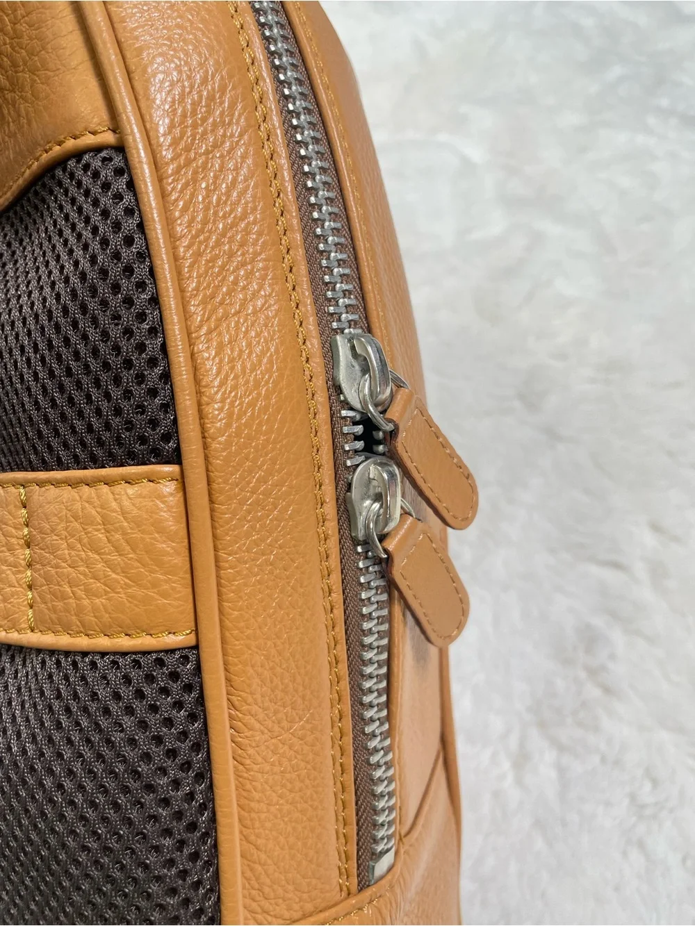 MARUSE Italy Full Grain Leather Laptop Backpack - Like New with Dust Bag